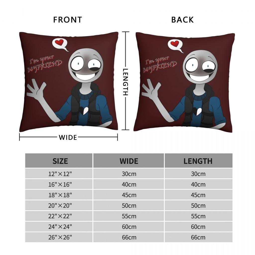 I'M Your Boyfriend Square Pillowcase Polyester Linen Velvet Pattern Zip Decor Throw Pillow Case Home Cushion Cover 45X45