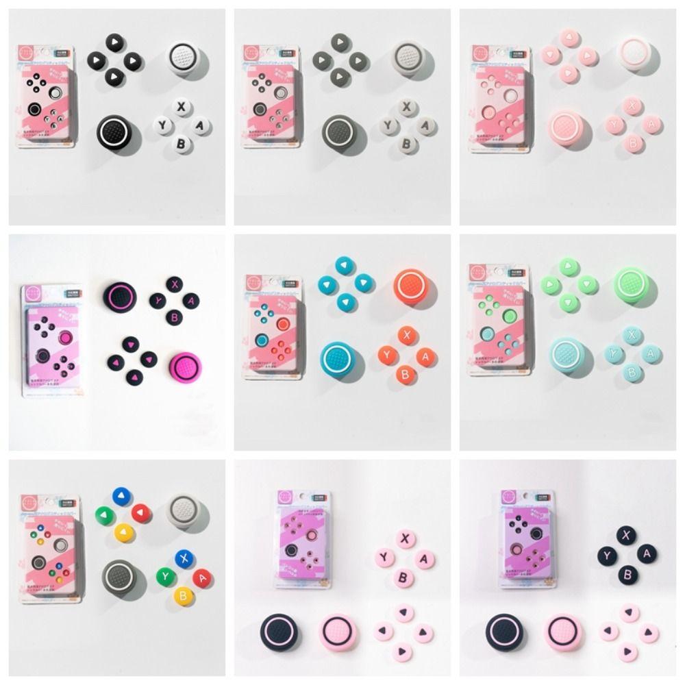 Soft D-pad Cross Button Colourful Thumb Stick Grip Cover Protector for Switch Oled NS Joy-con