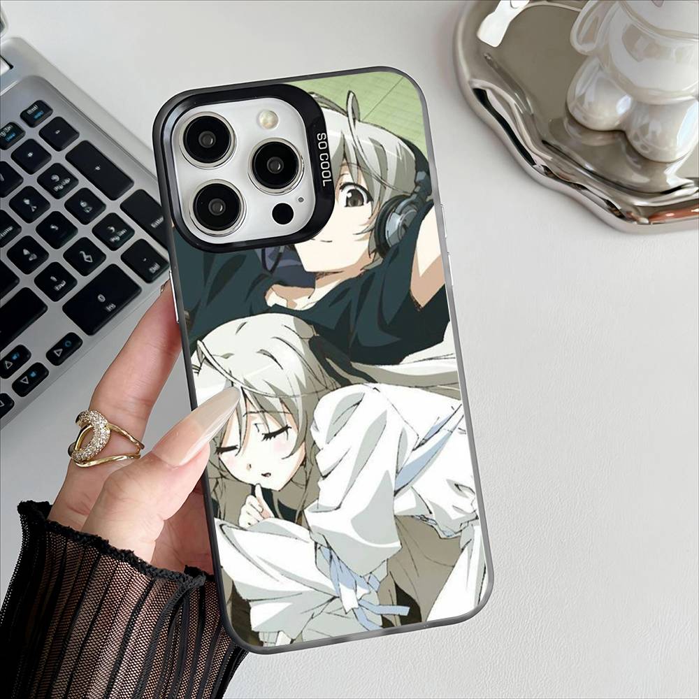 Аниме Y-Yosuga no S-Sora Чехол для телефона Apple 11 12 13 14 15 16 Pro Max Plus Защитный Позолоченный Чехол для телефона