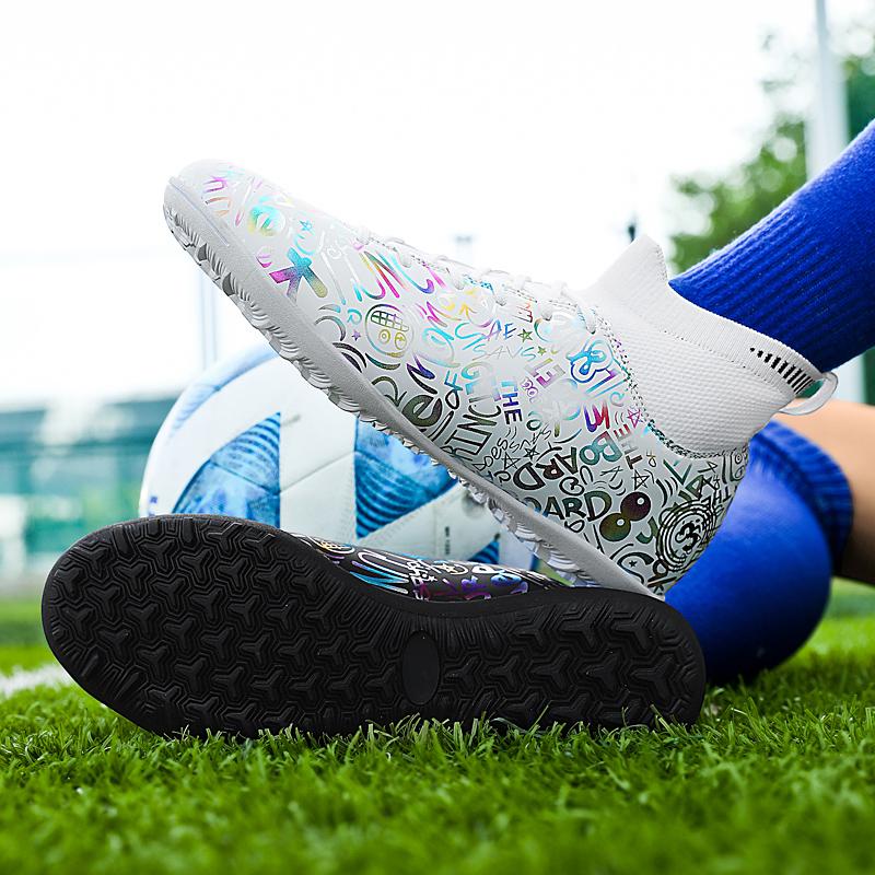 Мужские/женские футбольные бутсы из пяти резиновых материалов с мягкой подошвой и короткой ручкой производства Lammers Кожаные футбольные бутсы Детские футбольные кроссовки