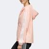 Adidas Neo Solid Color Classic Three Stripe Zip-Up Hoodie Women Jacket Pink EI4269