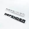 Стайлинг автомобиля, установка переднего капота и нижней части багажника, наклейка, глянцевая черная эмблема из углеродного волокна с буквами для значка Land Rover DEFENDER