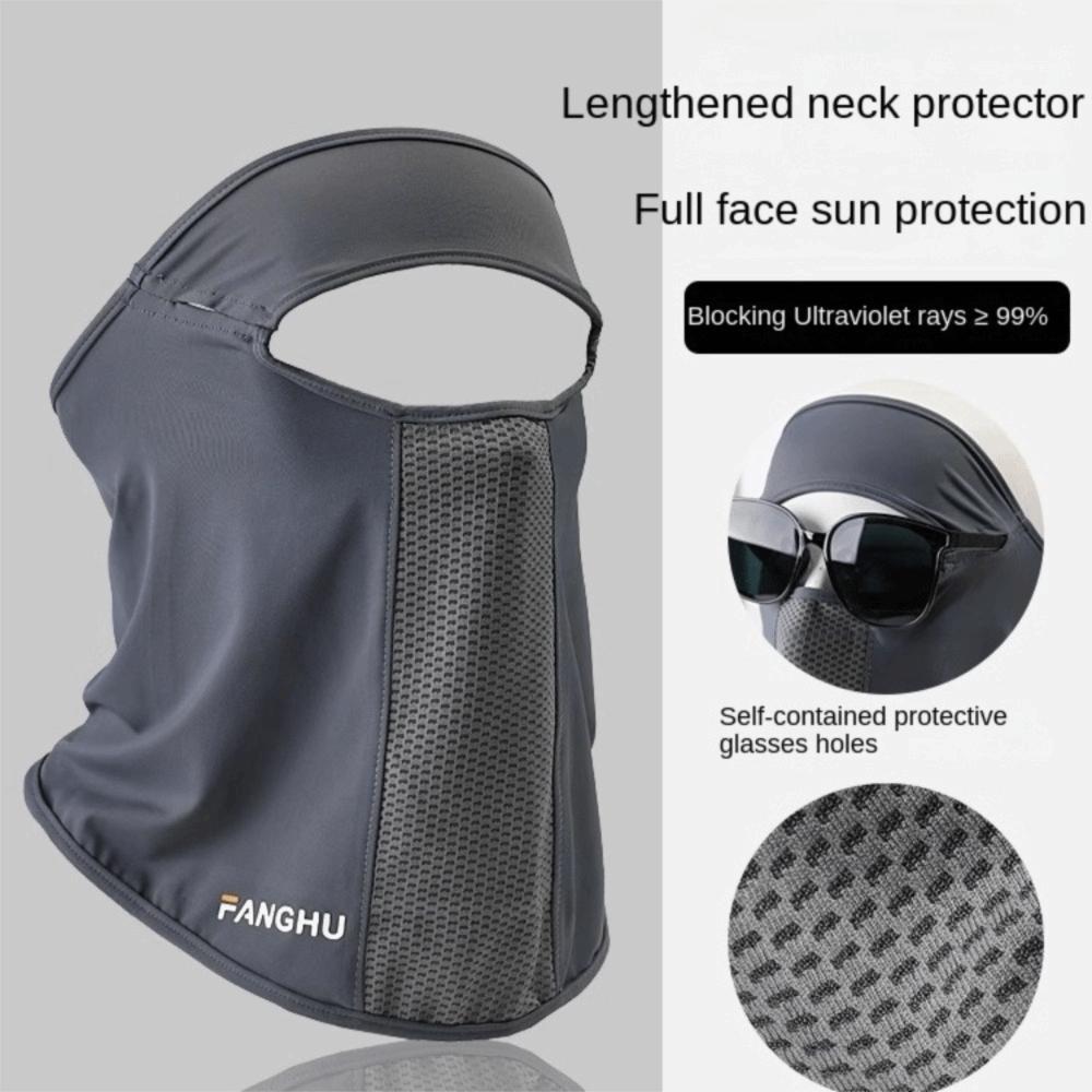 Solid Color Face Cover UV Protection Face Gini Mask Fashion Ice Silk Mask  Sports