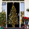 Waterproof Door Cover Christmas Colorful Print Decoration Backdrop Santa Claus Design Front