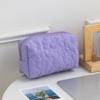 Fashion Candy Color Makeup Bag Quilted Flower Dacron Wash Bag Large Capacity Soft Cosmetic Handbag Travel
