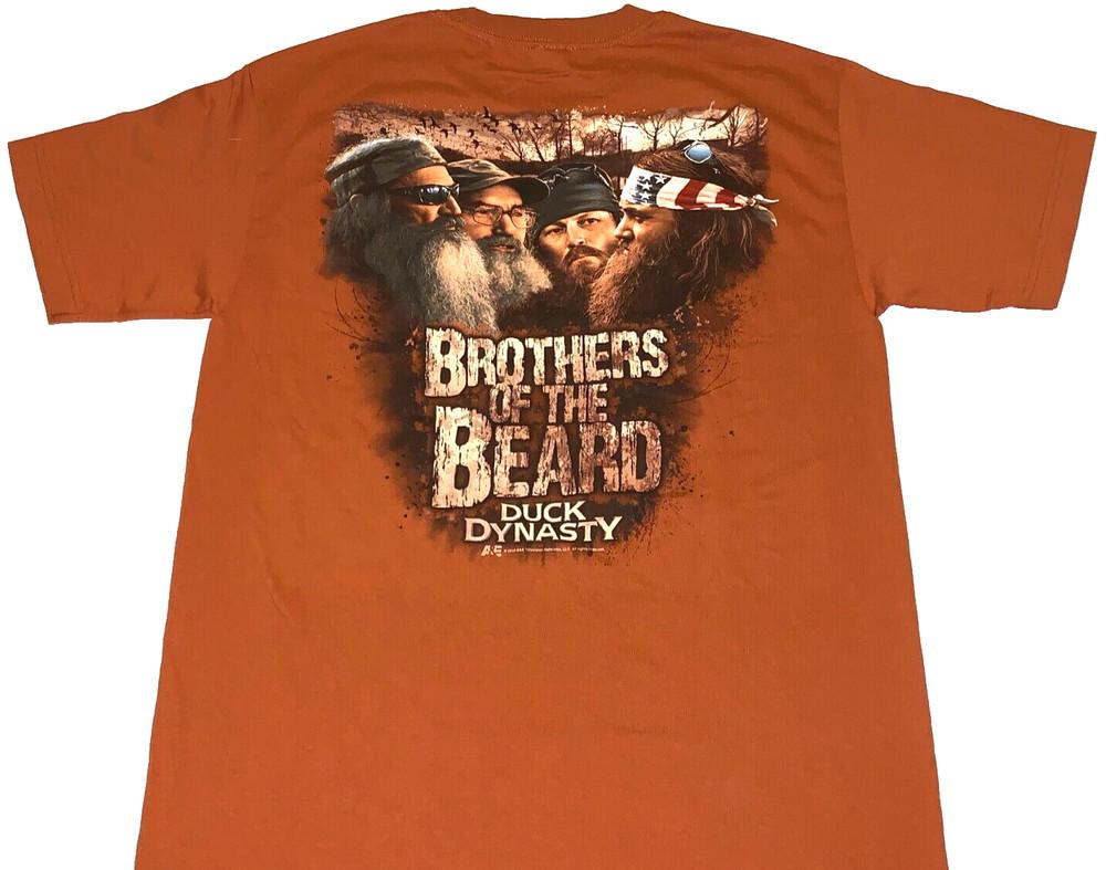Редкий! 2012 Duck Dynasty Братья Бороды Фил Робертсон Футболка Новая НОВЫЙ МЕД Унисекс Футболка