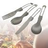 Folding Fork Spork Spoon Flatware, Easy to Clean Spork Fork Outdoor Camping Cutlery Suitable for Home, Offices, School