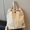Japanese Drawstring Backpack Casual Anti-splashing High-value Cloth Backpack Lazy Backpack Neutral Large-capacity Schoolbag
