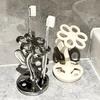 Flower Shaped Storage Rack Creative Ceramic Storage Rack Bathroom Cosmetics Jewelry Toothbrush Storage Rack Decoration Organizer