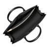 Michael Kors Mk Scarlett Logo Lock Charm Leather Shoulder Crossbody Handbag Medium Women Handbag Black 30F4GETS2L-BLACK