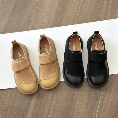 Студенческие маленькие кожаные туфли женские осенние новые в стиле колледжа милые туфли