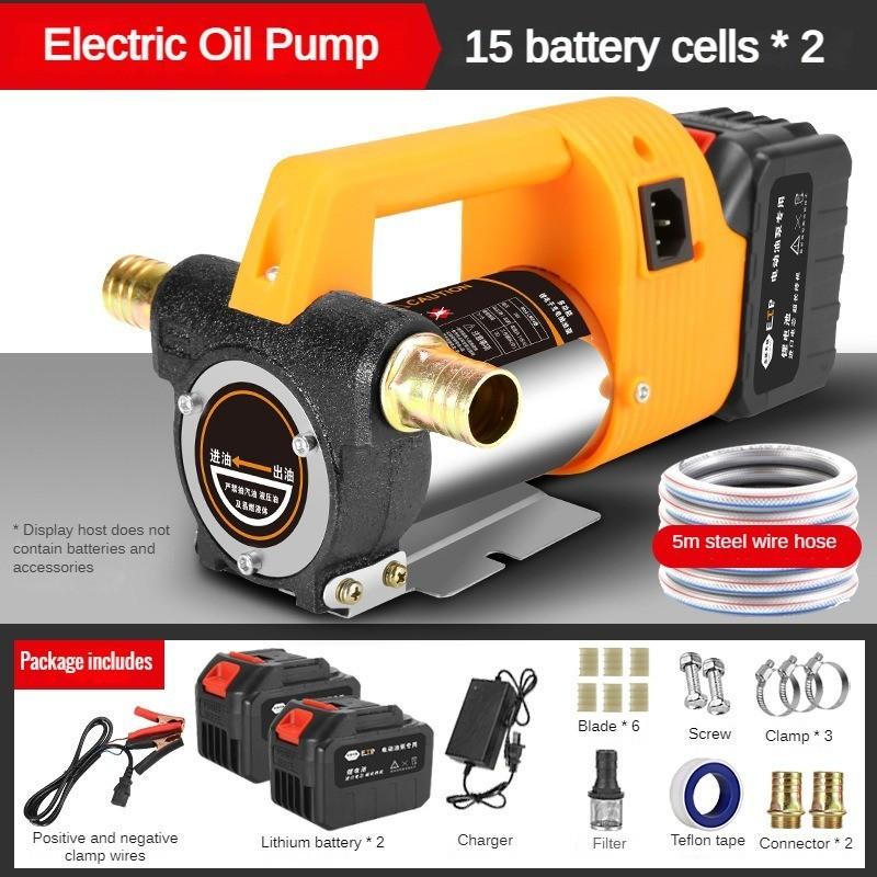 24V Lithium Battery Electric Oil Pump Rechargeable Self-priming Pump Household Diesel Pump Refueling Machine