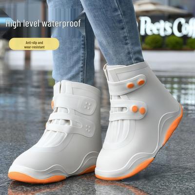 Силиконовые нескользящие водонепроницаемые бахилы для взрослых – Утолщенные, износостойкие, многоразовые дождевые ботинки для мужчин и женщин