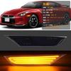 GemPro R35 LED Side GTR Flowing Turn Side Turn Signals for Nissan GTR Sequential Smoked Lens with Part Numbers and GT-R Markers, Signals, R-35, Type,