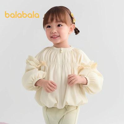 Повседневная куртка для девочки Balabala с цветочным принтом и бантом