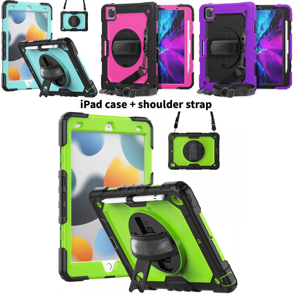 For Ipad Air 11 Silicone Shockproof Case With Rotating Pc Stand For Protective Cover