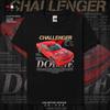 American Racing Dodge Challenger Hip Hop Casual Street Sports Summer Loose Men's Top T-shirt Girls T-shirt Couples Same Style