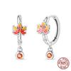 Original 100% S925 Silver Sunflower K Gold Pendant Earrings Iris Earrings Ladies Birthday Anniversary Gift