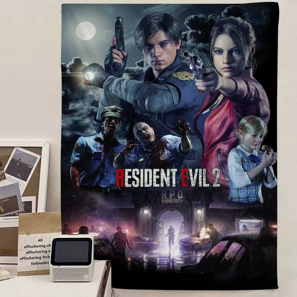 Resident-Evil Game Printed Large Wall Tapestry Indian Buddha Wall Decoration Witchcraft Bohemian Hippie Wall Art Decor