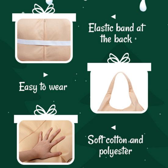 Santa Claus Fake Belly Stuffed Cosplay Tummy Santa Belly Costume for Christmas Halloween Cosplay Dress Up Accessories