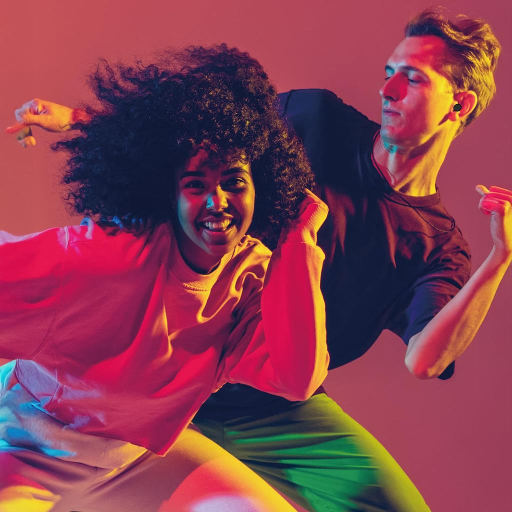 Kashimura [Ultra-Lightweight & Bean-Shaped] True Wireless Earbuds with AAC, IPX4 Waterproof, and Type-C Charging Case, Black, BL-141