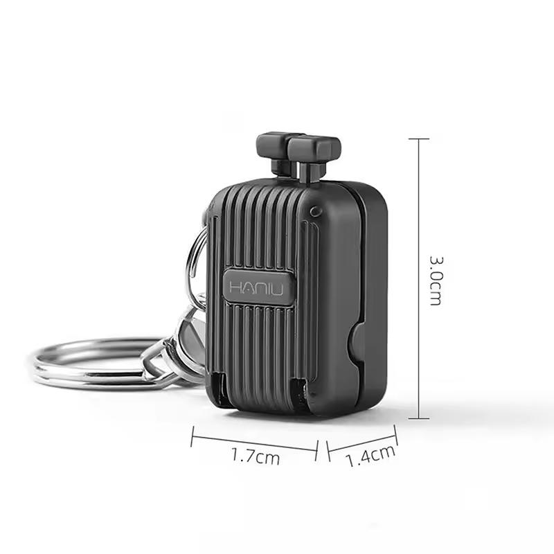 Exquisite Luggage Keychain Foldable Nail Cutter Stainless Steel Nail Clippers Rotary Toenail Fingernail Manicure Trimmer