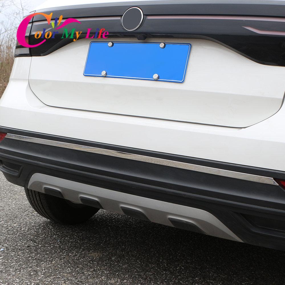 Декоративные полоски на бампере задней двери из нержавеющей стали для Volkswagen VW T-Cross Tcross 2018-2023, украшение автомобиля