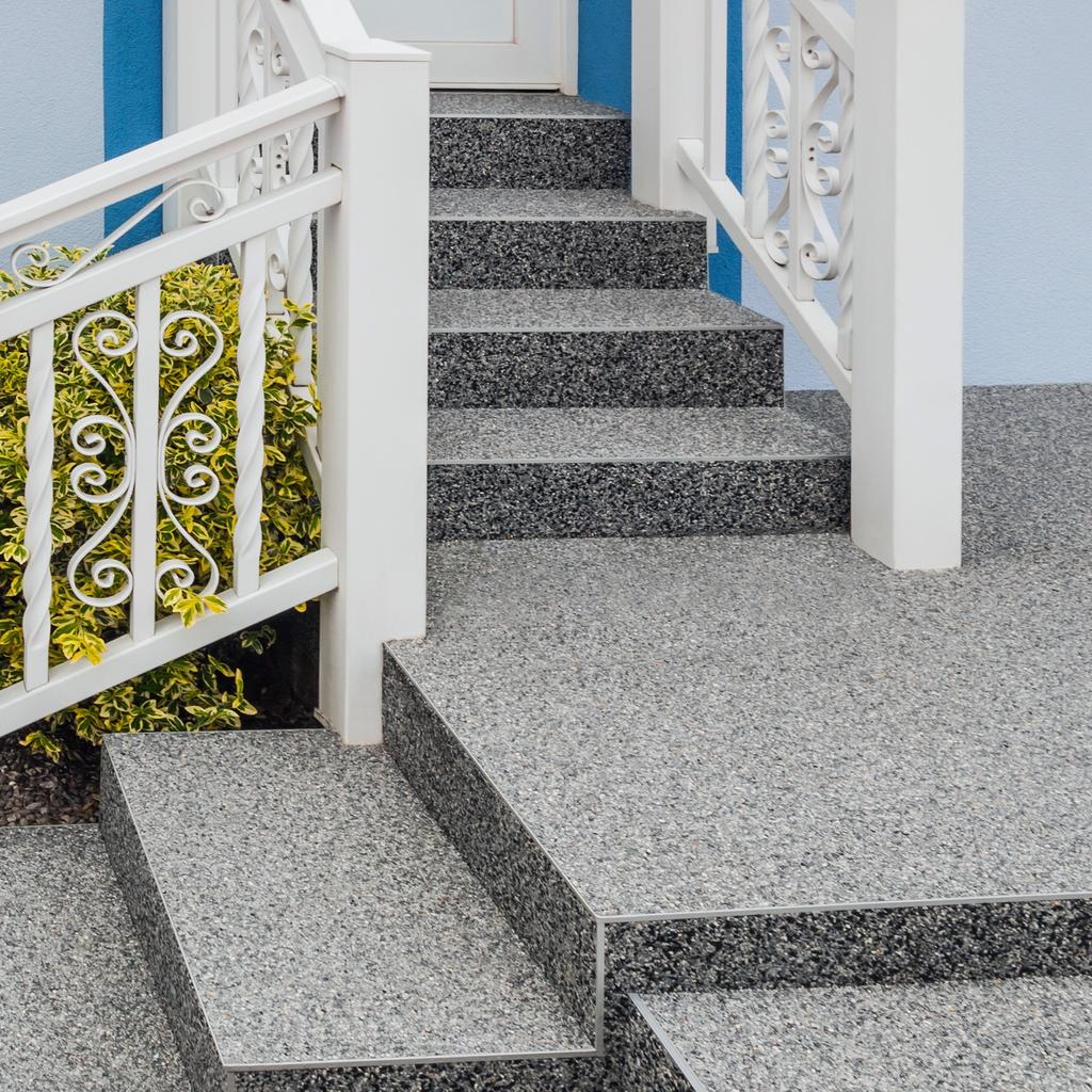 IsolBau Stone Carpet Set Steinteppich Ice Blue 4/8mm 25kg