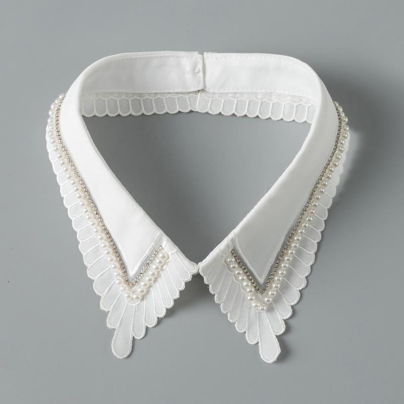 Pearl Fake Collar Lacklace Stand Beads Detachable Collar Fake Women for Party Bride Dress Decorate False Collar Nep Kraagie