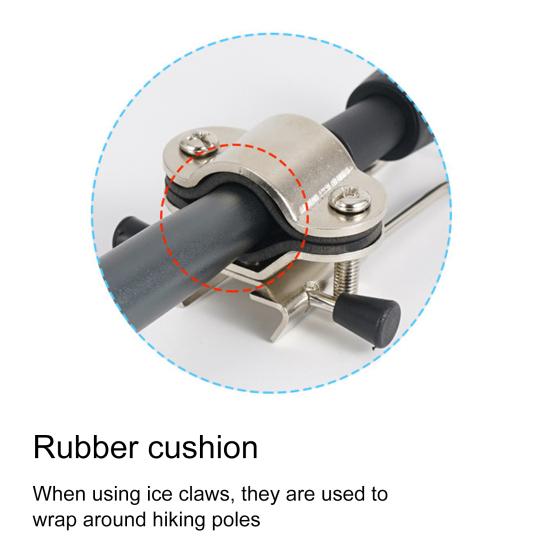 Наконечник для треккинговой палки с шипами для льда, 5 шипов из нержавеющей стали, зимняя трость для походов по снегу, крепление для ледового наконечника, металлическая нескользящая трость для ходьбы, рукоятка для кошек