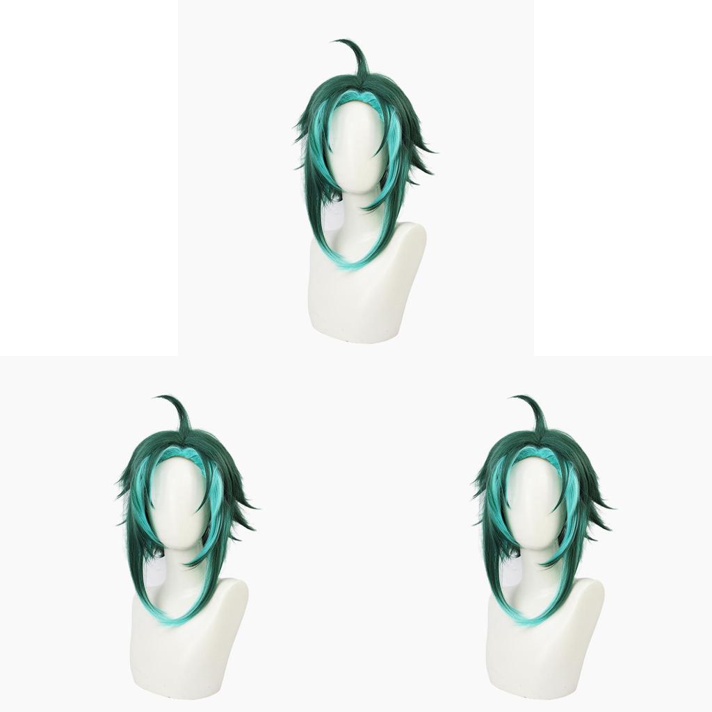 Transform Into Genshin Impact's Xiao With This High-quality Cosplay Wig Inky Blue Gradient 40cm Length