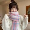 2025 Winter New Imitation Cashmere Checkered Scarf For Women'S High End, Women'S Scarf, Student Gift Shawl