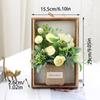 Wood Photo Frame Imitation Flowers Decoration 3D Handmade Artificial Flower Wall Hanging