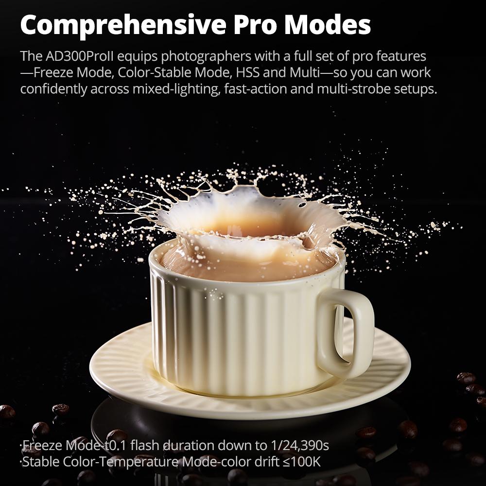 Godox AD300ProII AD300Pro II All-in-One Outdoor Flash Light TTL 2.4G 1/8000s HSS with Battery
