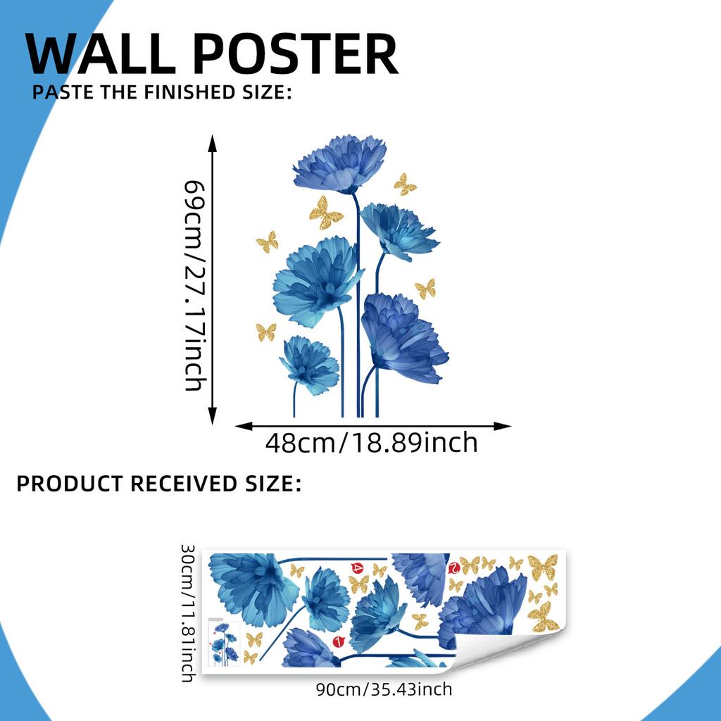 Двусторонняя красочная наклейка на стену с изображением бабочек и цветов, электростатическая паста, паста для оконного стекла, видимая декоративная наклейка на стену