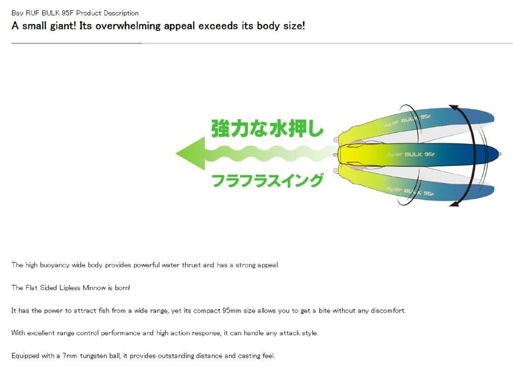 DUO Плавающий воблер Bay Ruf Bulk 95F CEA3509 (8466)