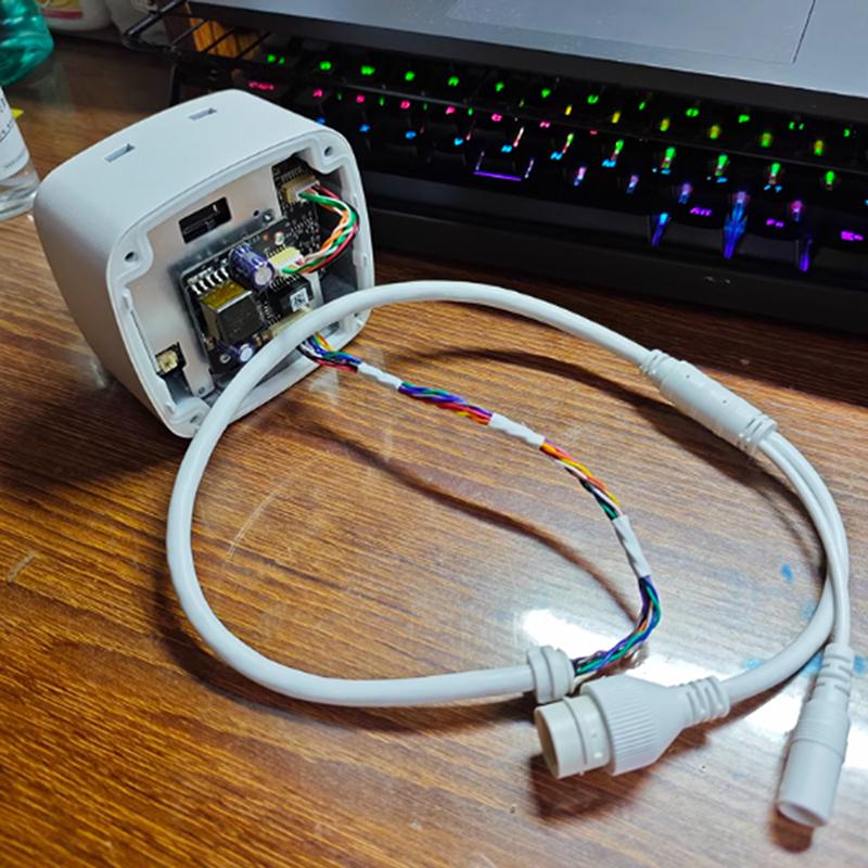 1 шт. Кабель Ethernet Lan Poe Rj45 Сетевой кабель 10-контактный 10-жильный 12-контактный 10-жильный Хвостовой кабель Водонепроницаемая заглушка для камеры
