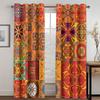 Bohemian Retro Luxurious Curtain Thin Polyester Sunshading Window Decorative Boho Printing Curtain Bedroom Finished Curtains