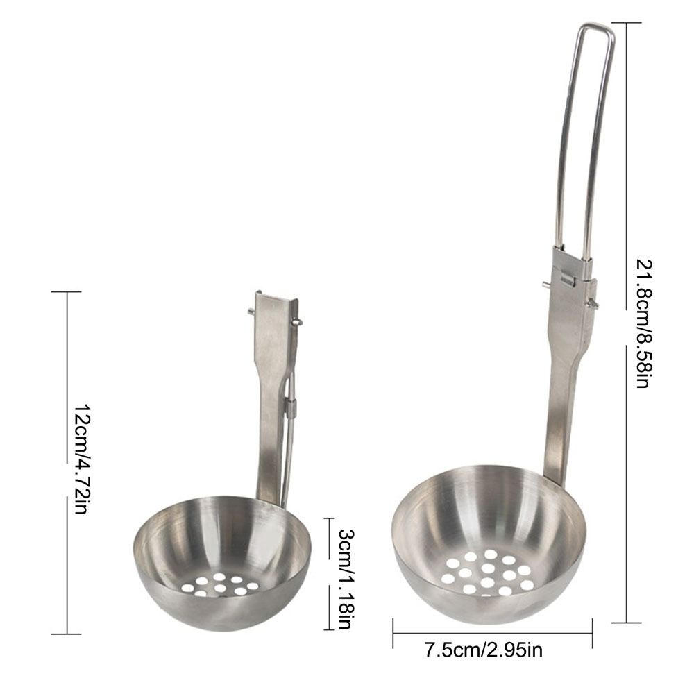 Outdoor Tool Travel Kitchen Tool Outdoor Tableware Folding Spoon Foldable Spoon Colander Soup Ladle