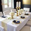 Дорожка для стола на свадьбу, сверкающая золотистыми пайетками, прозрачная тюль в богемном стиле, плиссированная, устойчивая к пятнам, многоразовая защита стола, украшение для выпускного вечера