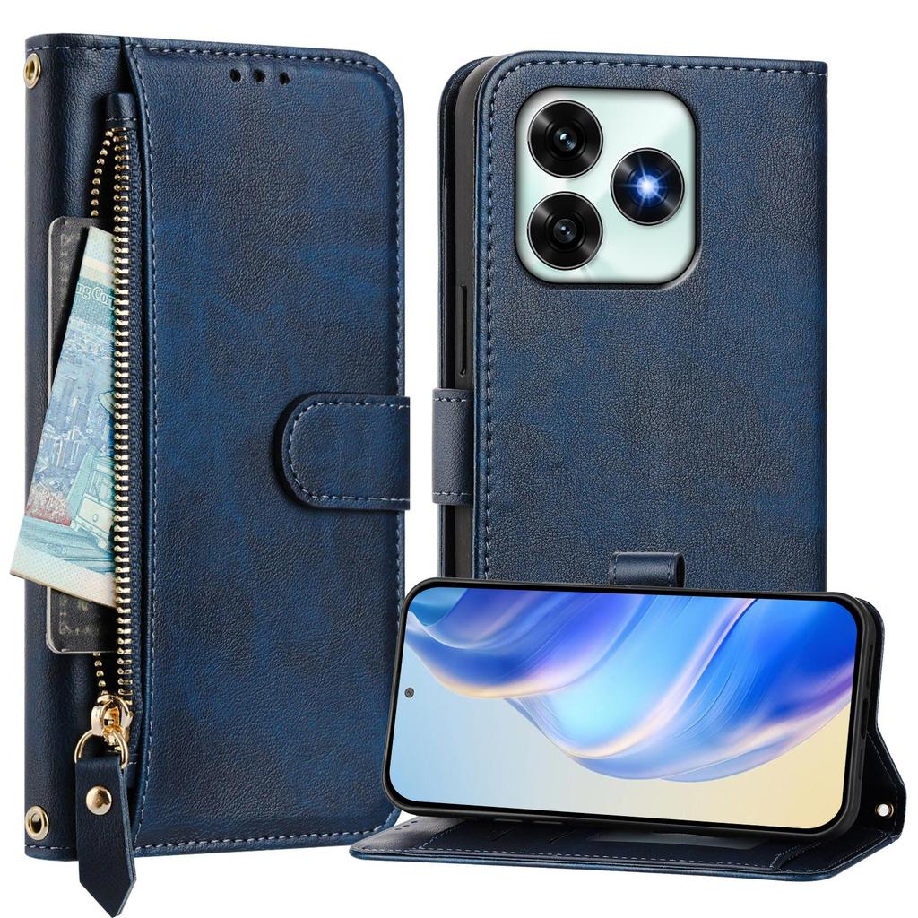 Стильный кожаный кошелек-книжка на молнии для Huawei Honor X5C X6C X8C X6B X7A X8 X8B X9C X30 X40 X40i | Ударопрочный чехол-кардхолдер