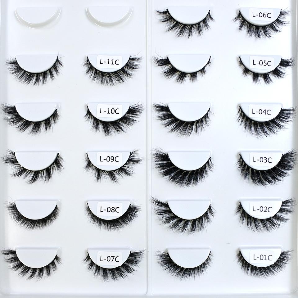 Natural Wispy Mink Lashes High Quality 8mm-16mm Soft Short Cat Eye Strip Lasesh Luxury Makeup Fluffy Mink Eyelashes Wholesale