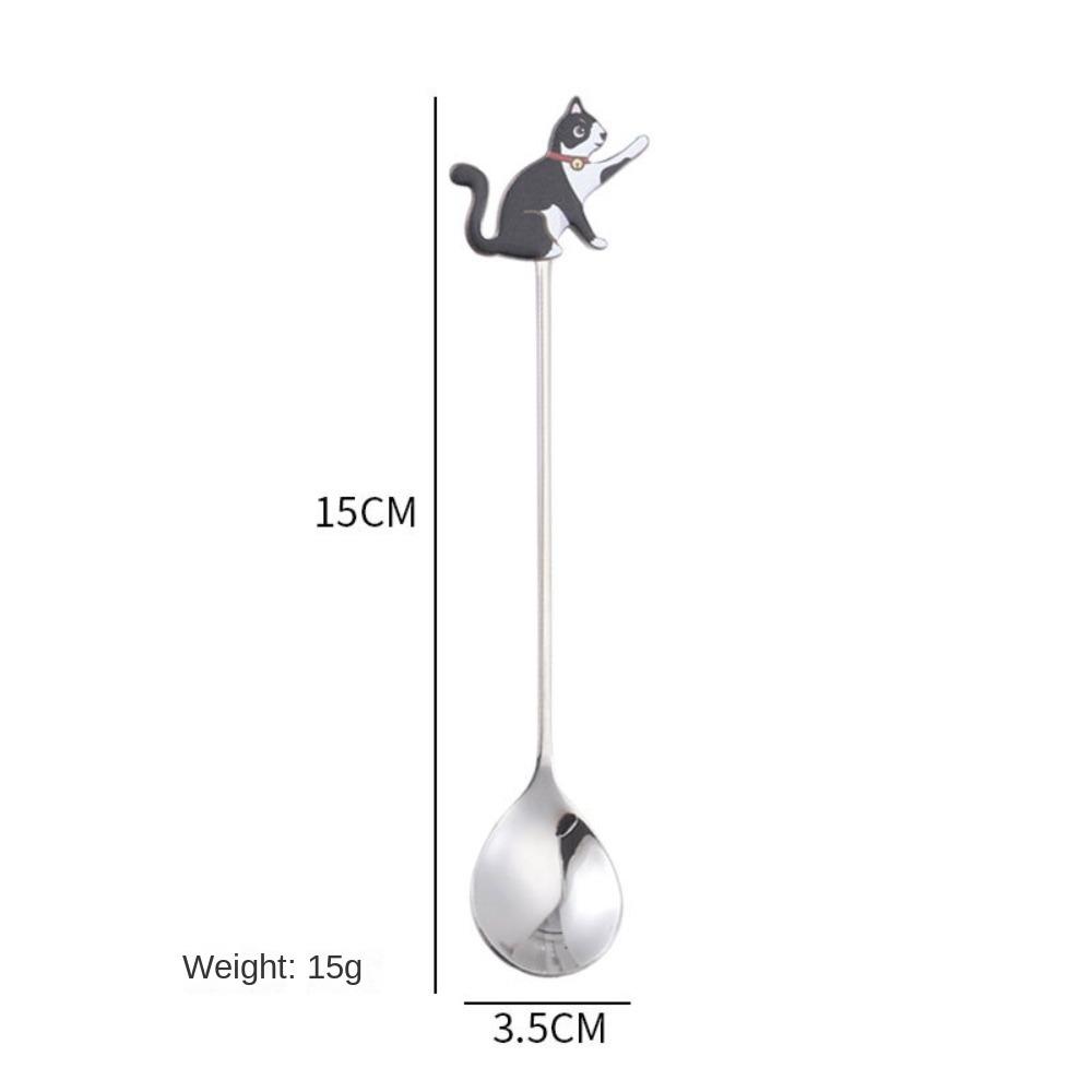 High-quality Cartoon Cat Spoon Japanese Korean Style Honey Stirring Spoon Cute Coffee Spoon