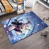 "Anime Girl Pattern Carpet with Fantasy Design and Blue Background" Suitable for use as an anti-slip for living room bedroom sofas