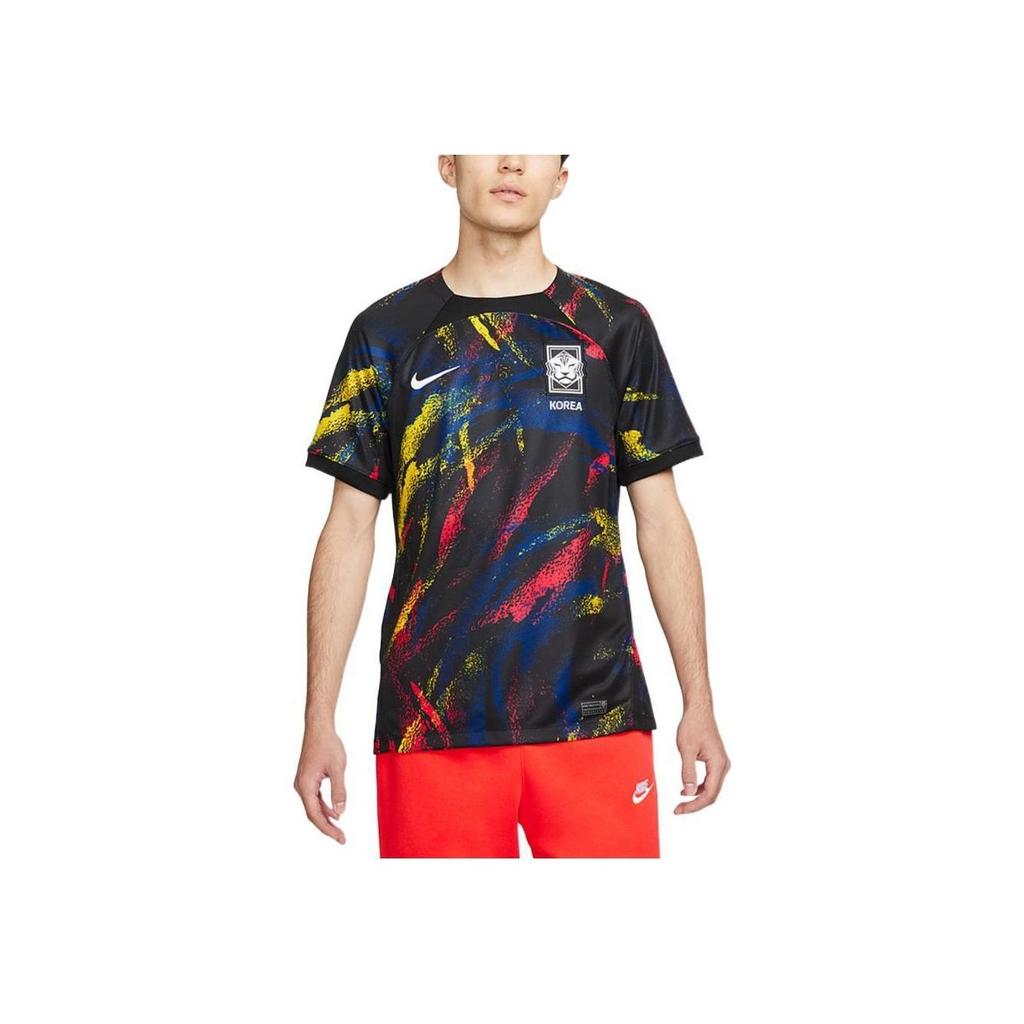 Nike Домашняя футбольная майка Stadium Dri-FIT для Кореи 2022/23, черная/белая мужская уличная одежда DX9288-010