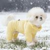 Padded Cotton Dog Jumpsuit Four Legs Design Puppy Down Jacket Warm Pet Coat  For Dogs