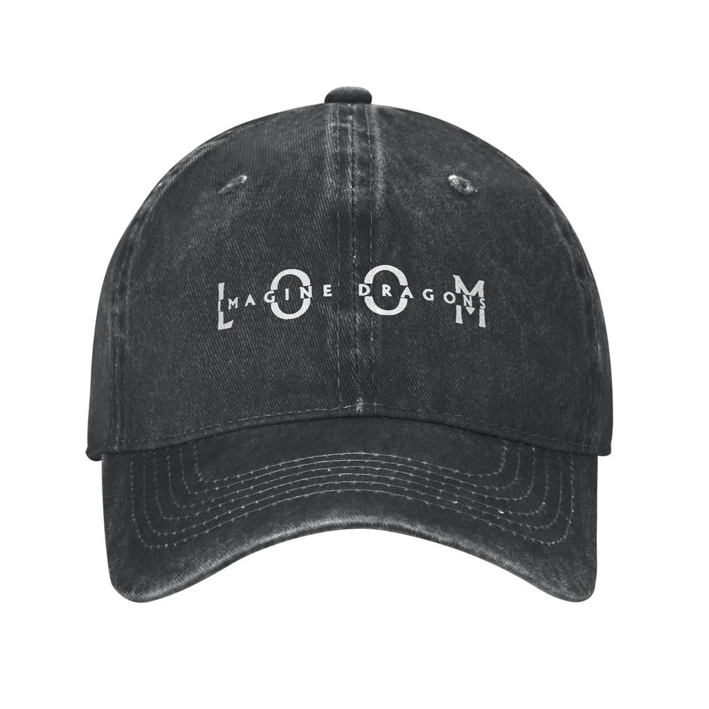 Vintage Imagine Dragons Loom Album Baseball Caps for Unisex Women Distressed Denim Snapback Hat Band Music Outdoor Adjustable Hats