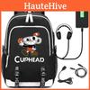 Прочный рюкзак Cuphead с портом USB-зарядки и мягкими плечевыми ремнями