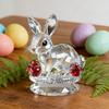 Clear Faux Crystal Flat Table Sign for Acrylic Rabbit Bunny Figurine 2D Home Office Garden
