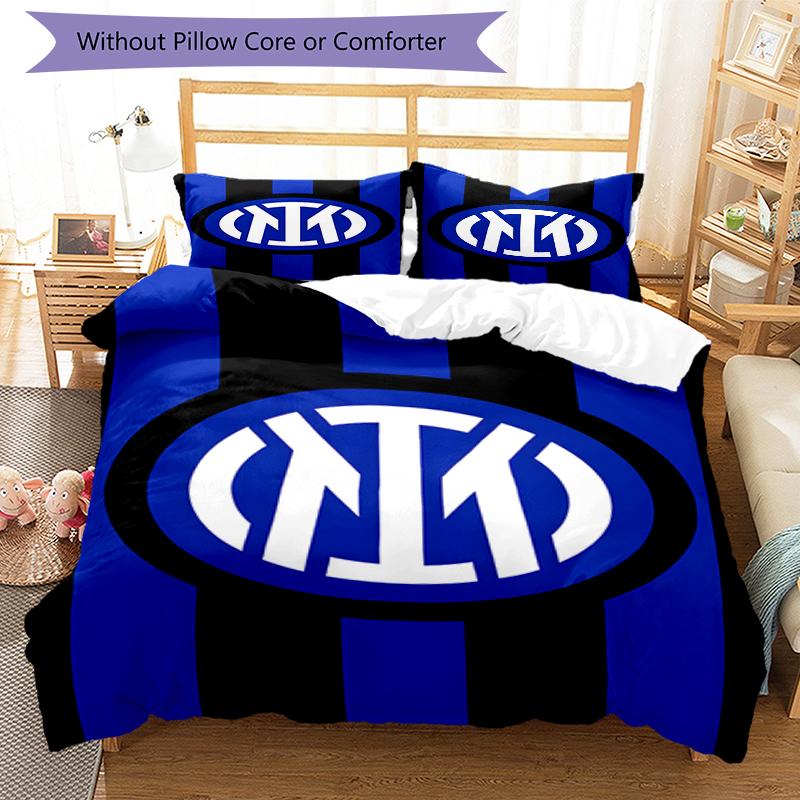 3pcs Football Team (49) Design Cover Set - HD Printed Bedding with 1 Cover and 2 Pillowcases - Perfect for Home and Dorm Decor